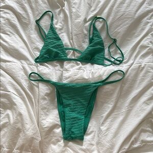green triangle monday bikini x small top / small bottom